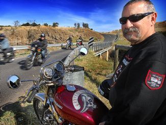 Jim Johnstone and riders at Emu Creek, where Mad Max's final scene of was shot.
