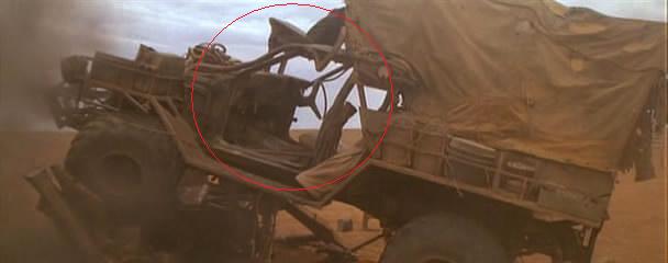 From a wide shot of Max's crashed vehicle the unique curved dash can be seen. These dashes were used in (XA's, XB's, Landau's, early 70s Fairlanes, and the LTD P5 (the P6 had a flat dash, much like the XC. This is another reason why Max's black V8 was not an XC as some still want to claim).
